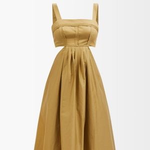 Aje Frequency Cut Out Dress (Olive)
